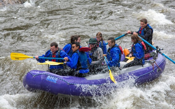 Photo of whitewater rafting put on by BYU-Idaho