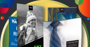 a variety of printed banners