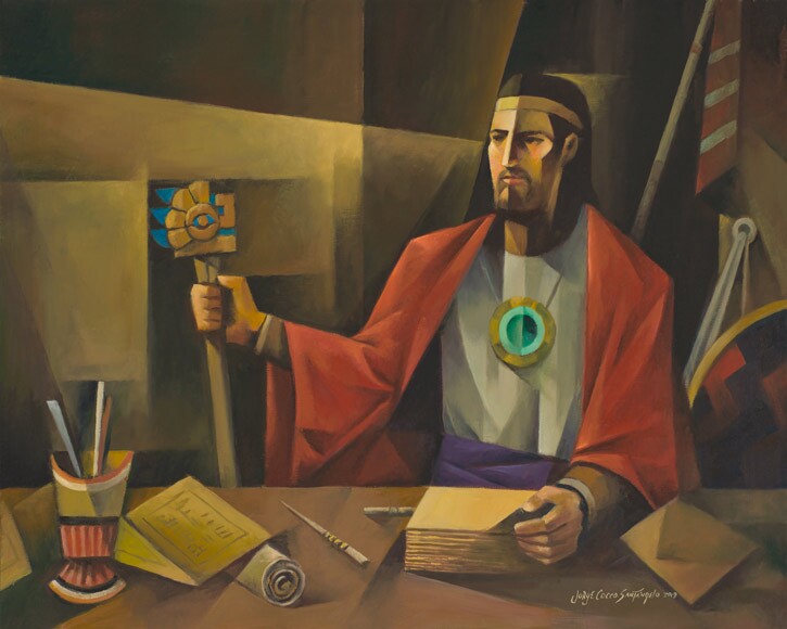 Mormon the Historian, Oil, 2019