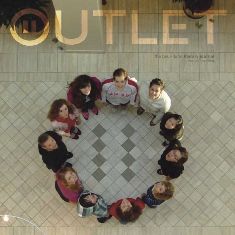 Students stand in a circle for a outlet promo