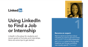 An image of a LinkedIn article about Using LinkedIn to Find a Job or Internship