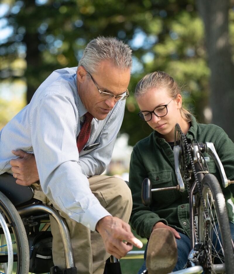 Keith Barney's Adaptive Recreation Skills class puts their skills to the test riding adaptive bikes and trikes at Porter Park.