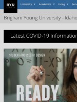 An example of different acceptable fonts used on BYU-Idaho's website.