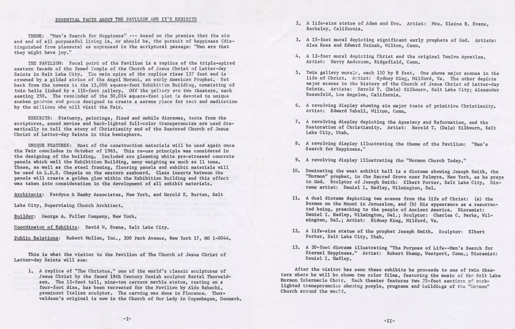 Essential Facts about the Pavilion and Its Exhibits