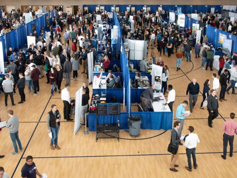 Career Fair in the BYU-Idaho Center Courts