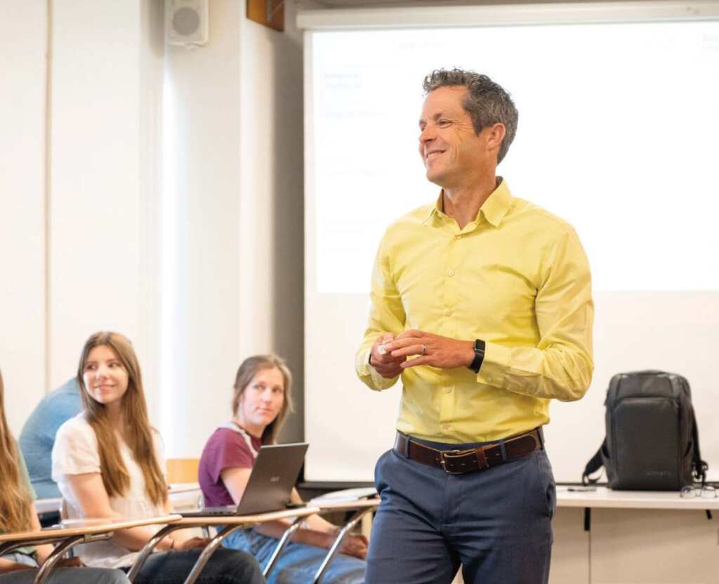 Brother Timothy Rarick teaching a Child and Family Advocacy course.