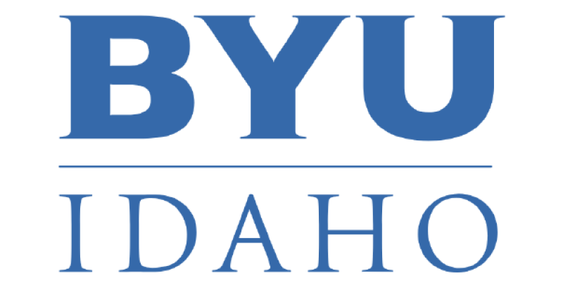 The picture shows an image of the official BYU-Idaho university logo