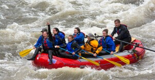 Brigham Young University-Idaho students visit the Salmon River for a whitewater rafting day trip.