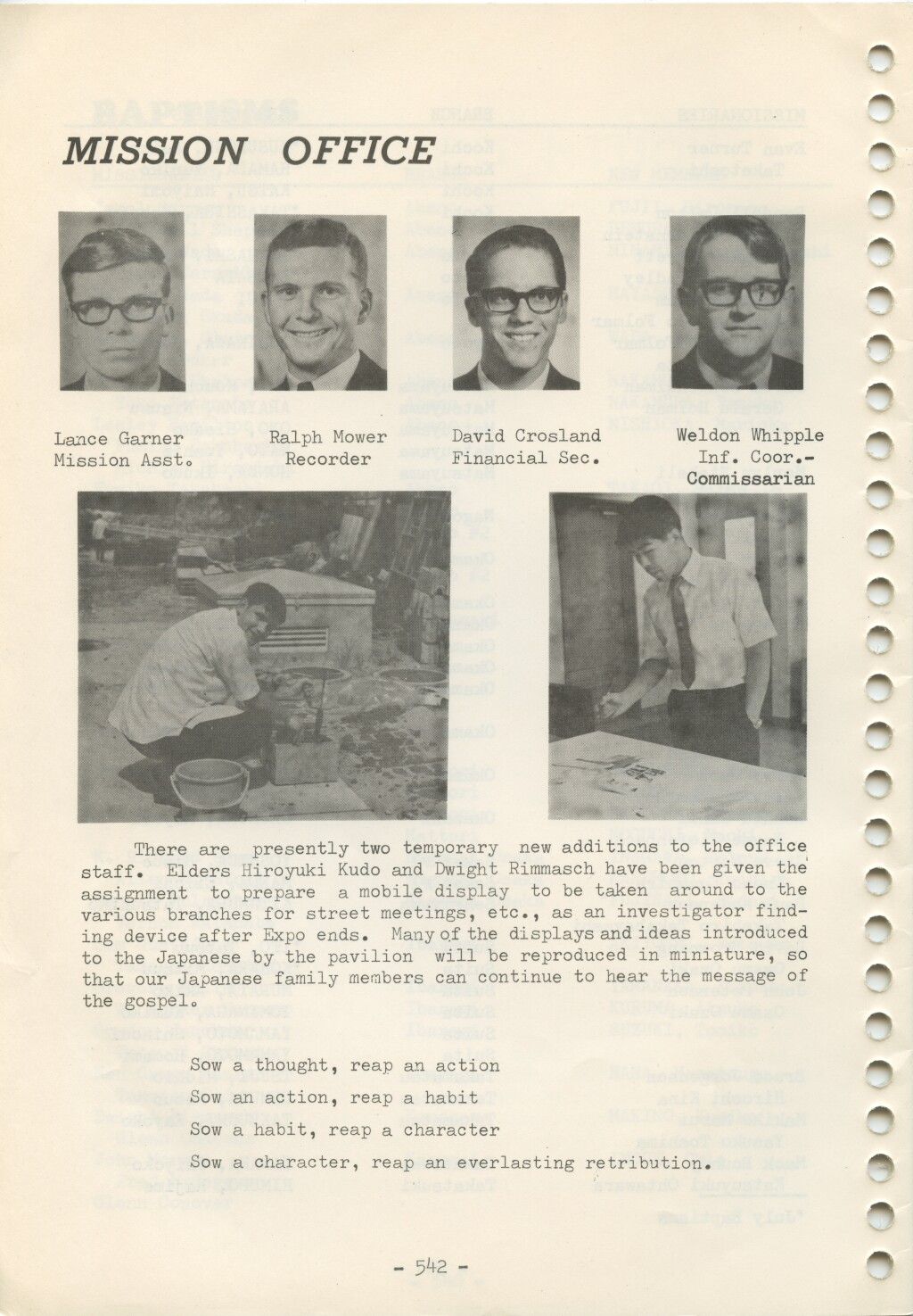 9/1970 - Mission Office - pg 542 - Vol.3 No.9