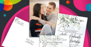 a variety of printed announcements