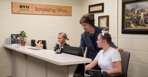 Student Employees in the BYUI scheduling office
