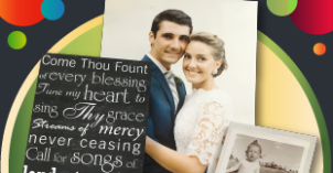 Wedding picture printed on a canvas wrap