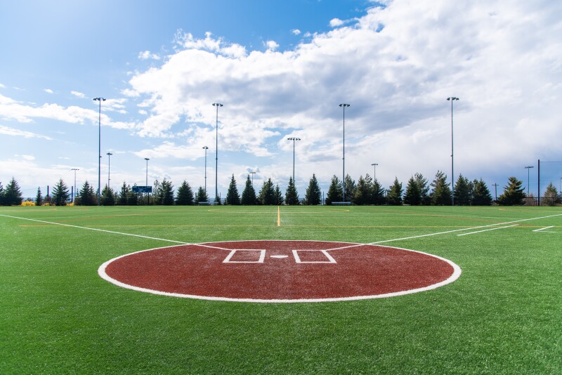 Kickball field at the BYU-I sports complex.