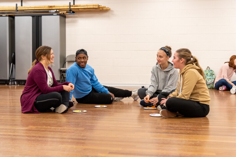 Dance Society holds a meeting for BYU-I's Dance majors.