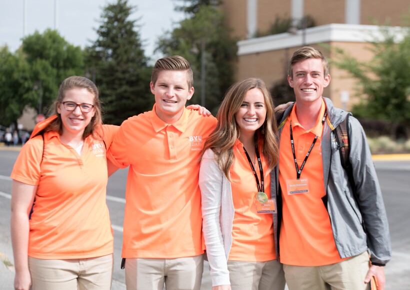 Student Representative Council members smile for a picture at a Get Connected event.