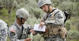ROTC does some training West of R Mountain.