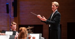 Diane Soleberg leads a student-based Symphony Band.