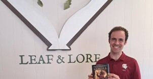 Jeremy at Leaf and Lore bookstore in Buena Vista, Virginia