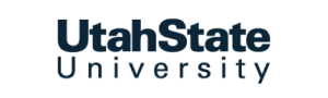 A logo for Utah State University.