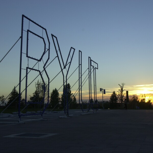 Large Lettering spelling BYUI