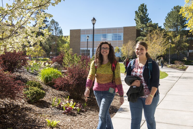 BYU-Idaho students walking on campus