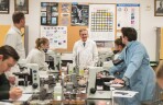 Students work in Brother Griffith's Microbiology Lab.