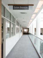 View from outside the Human Resources office.