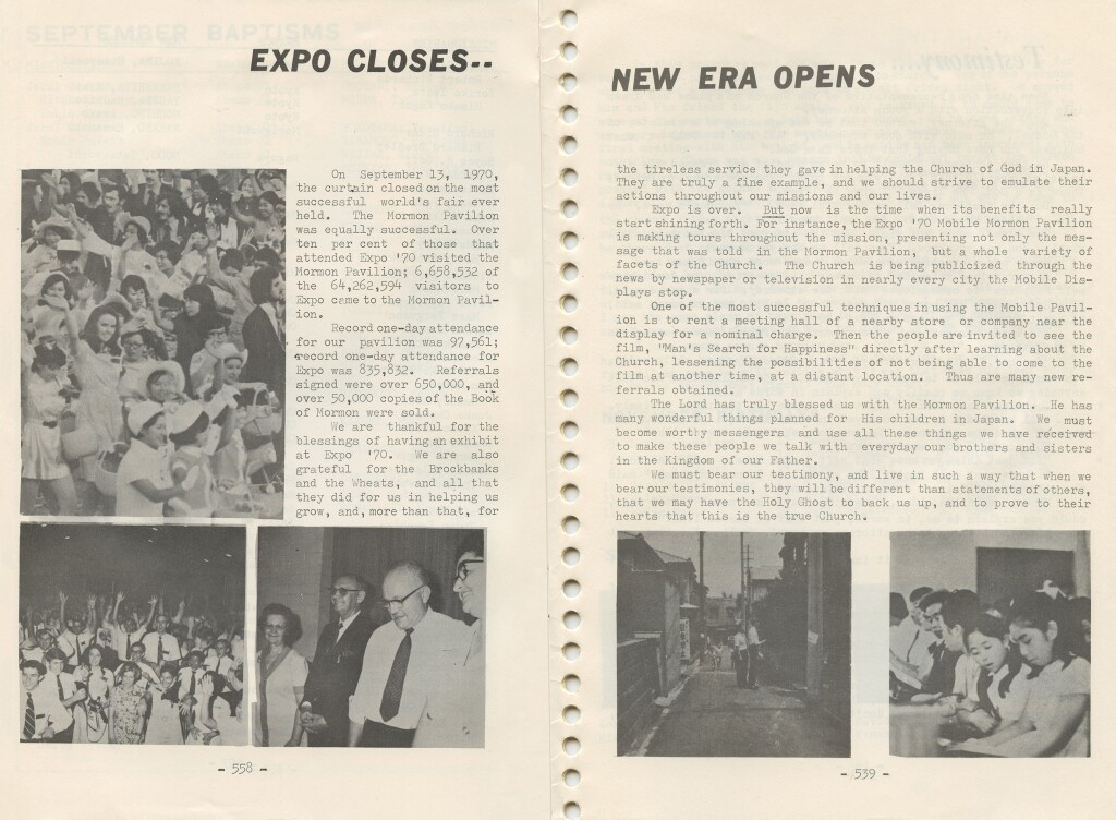 10/1970 - Expo Closes New Era Opens - pg 539 - Vol. 3 No. 10
