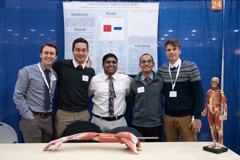 Students present projects at Research and Creative Works conference.