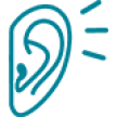 Icon of an ear listening