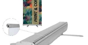 An image of a rolling stand with its metal base.