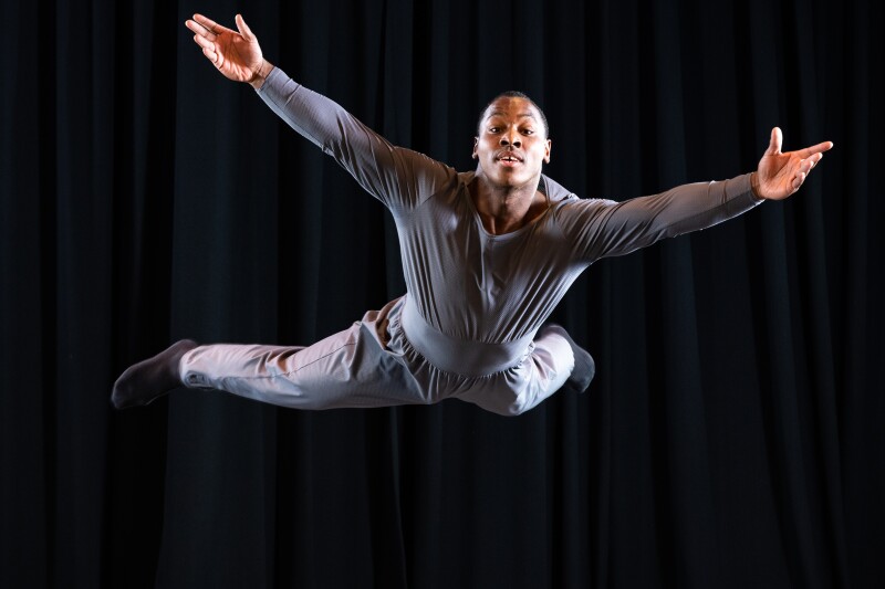 A student performs