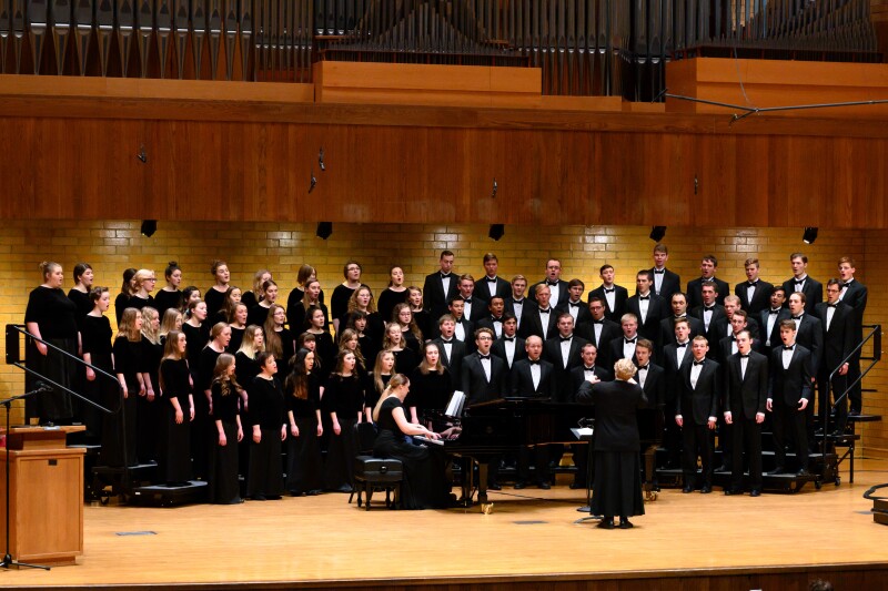 BYU-Idaho students and members of the Rexburg community gather to sing new hymns that have been written by the BYU-Idaho Community. (Students, Faculty/Staff,Community)