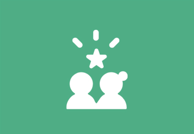 Two people collaborating.