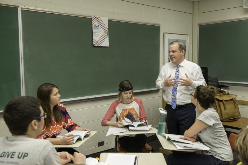 English instructor Eric d'Evegnee teaches Fundamentals of Literary Interpretation.