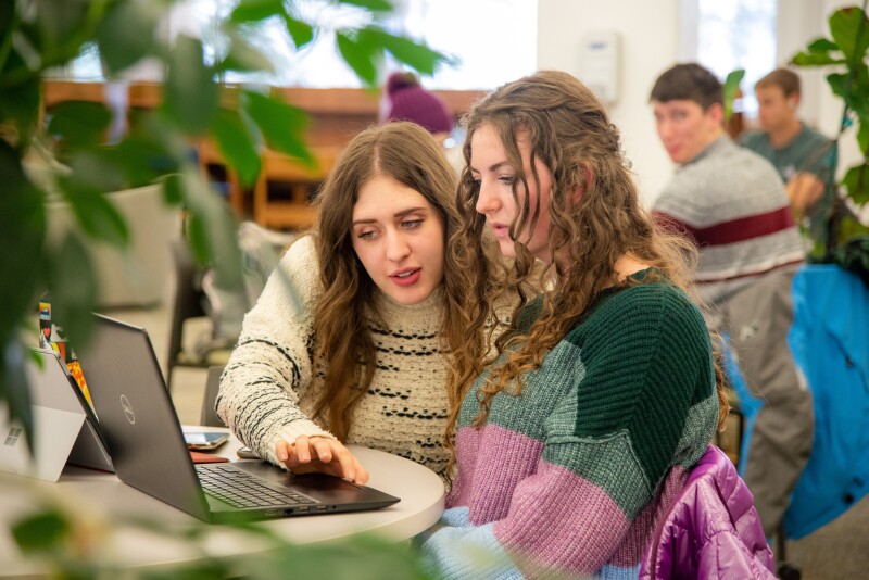 BYU-Idaho students on campus on the first day of winter semester.