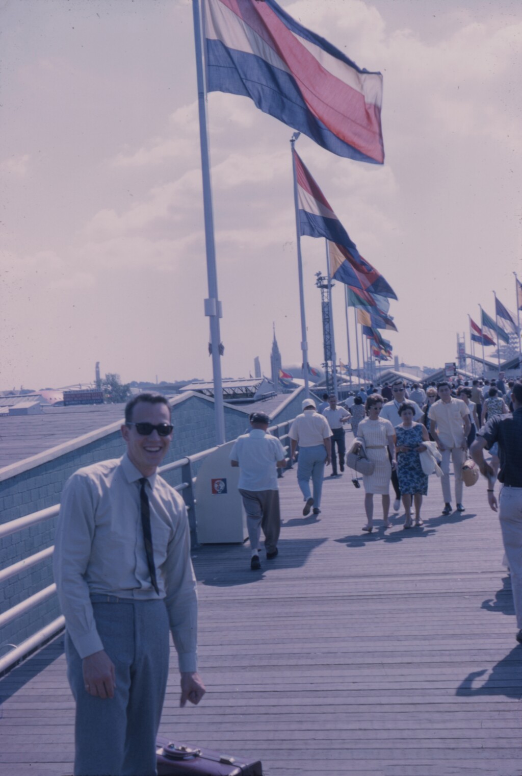 Golden Question Guy - Elder Harper Returning from the France Pavilion in Background, Aug '64