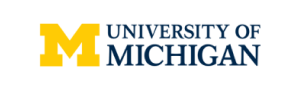 A logo for the University of Michigan.