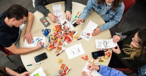 I-Serve is a service opportunity.  In this activity they made candy bags to use for dorrbell ditching.