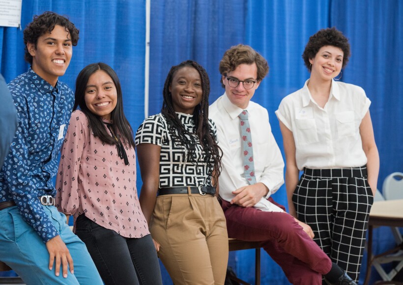 BYU-Idaho students smiling at the camera